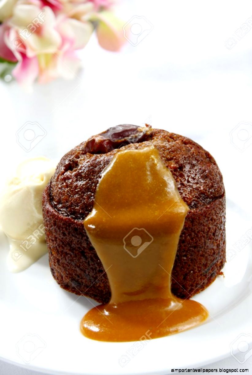 Sticky Date Pudding With Caramel Sauce And Vanilla Ice Cream Sticky Date Pudding With Caramel Sauce And Vanilla Ice Cream