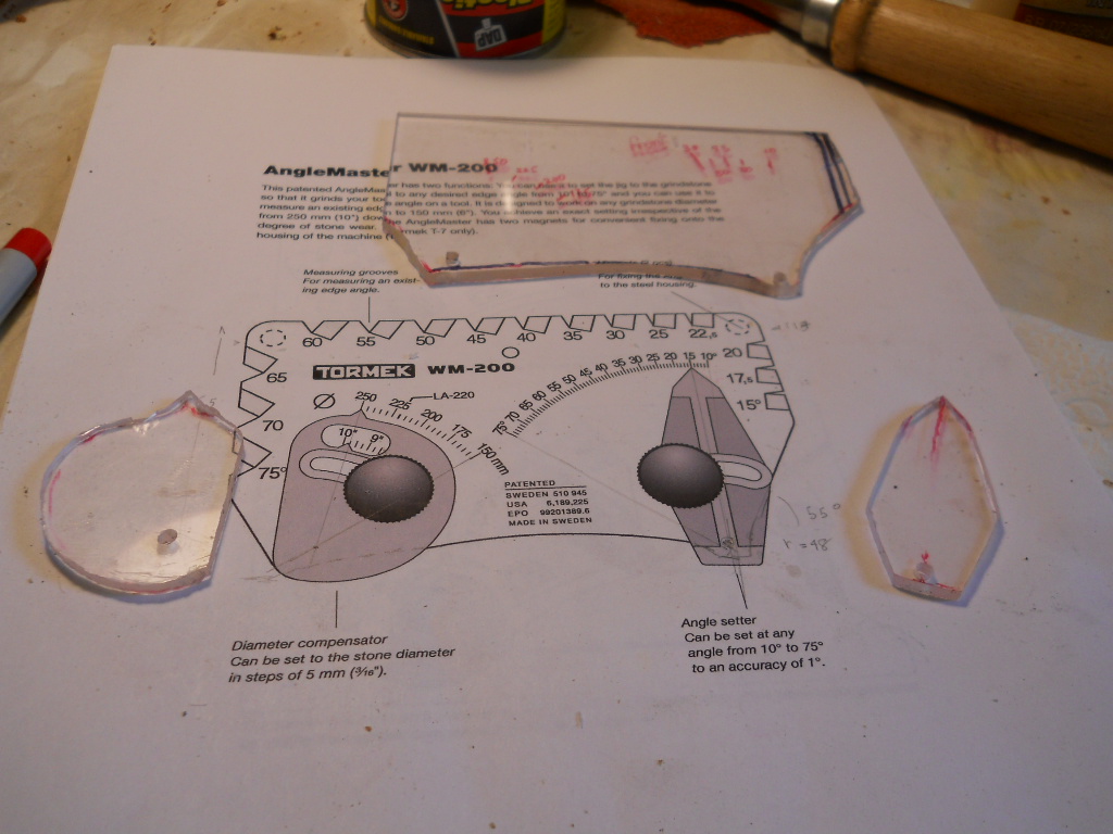 Chalupy Acres An angle gauge for a wet grinder