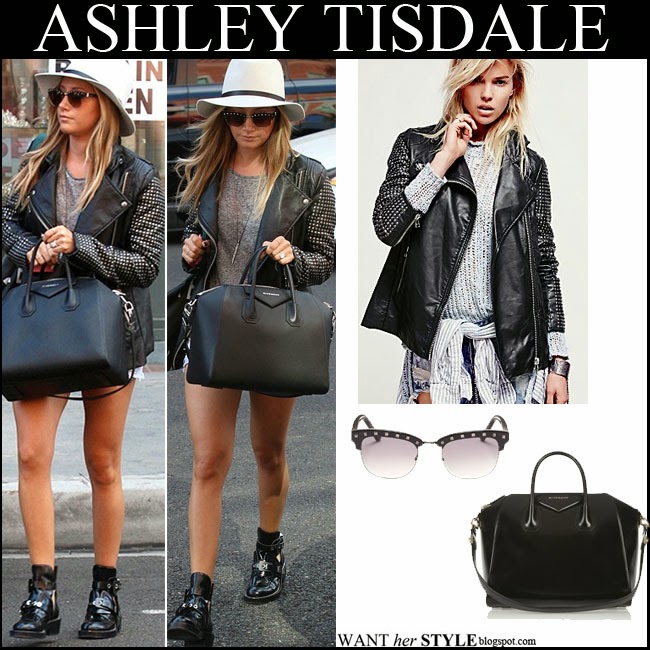 Ashley Tisdale Sky Blue Hermes Birkin with ripped white jeans and