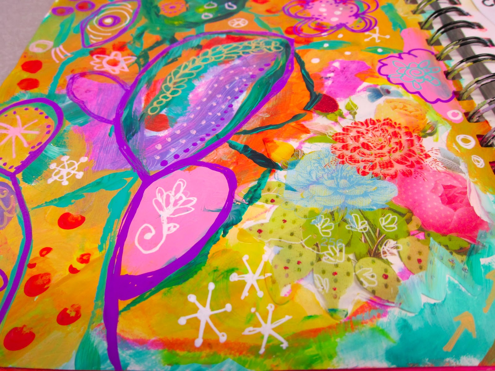 Art Journaling Pages with Paint Marcia Beckett