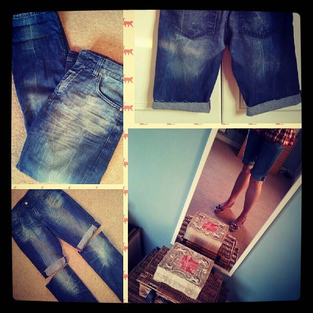 Refashion 5 Minute Makeover Old Jeans New Shorts…