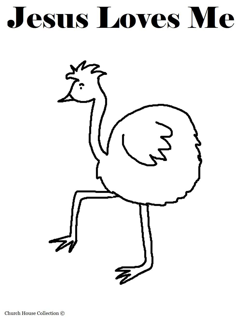 coloring pages ostrich