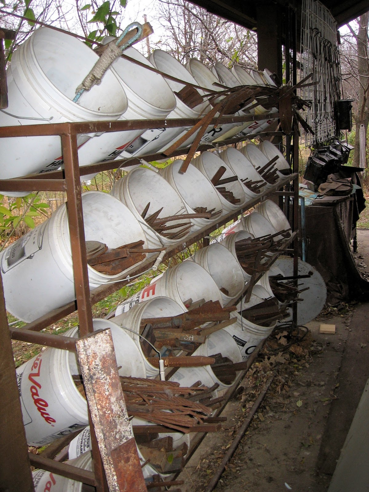 Persimmon Professional Blacksmithing The Bucket Rack