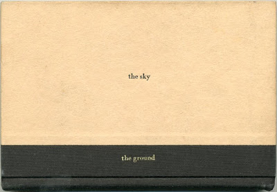 the sky and the ground (for Remy Charlip), Michael Dumontier, 2012, foil stamp on found books.