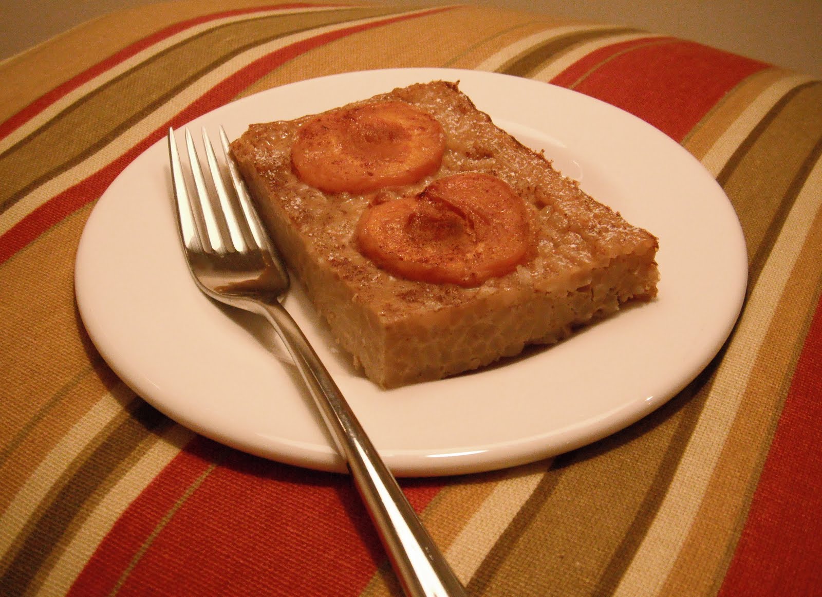 Southern Spoon Rice Pudding Cake with Apricots