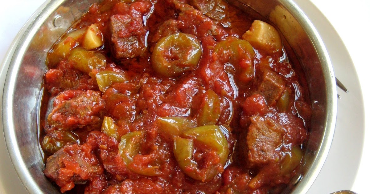 Almost Turkish Recipes Beef Stew with Tart Green Plums (Yeşil Erik Tavası)