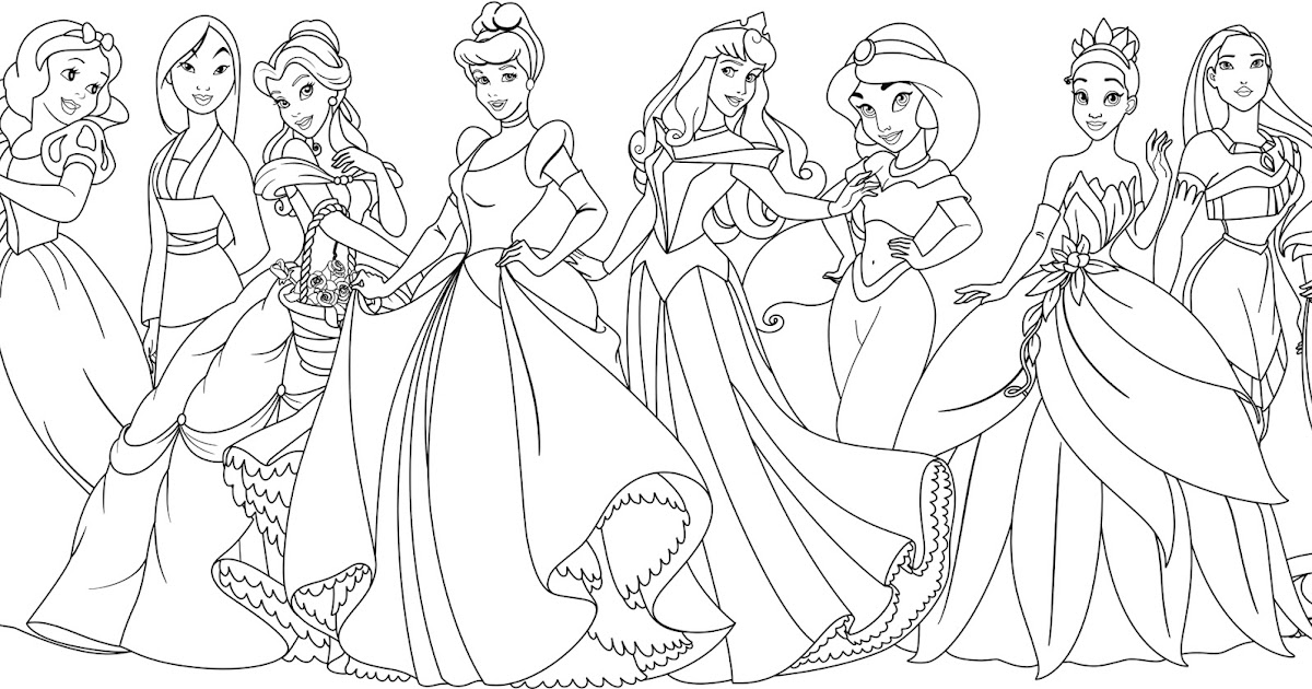 Disney Princess Coloring Pages | Team colors