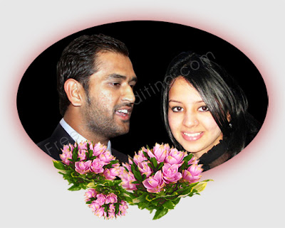 Dhoni Images with wife