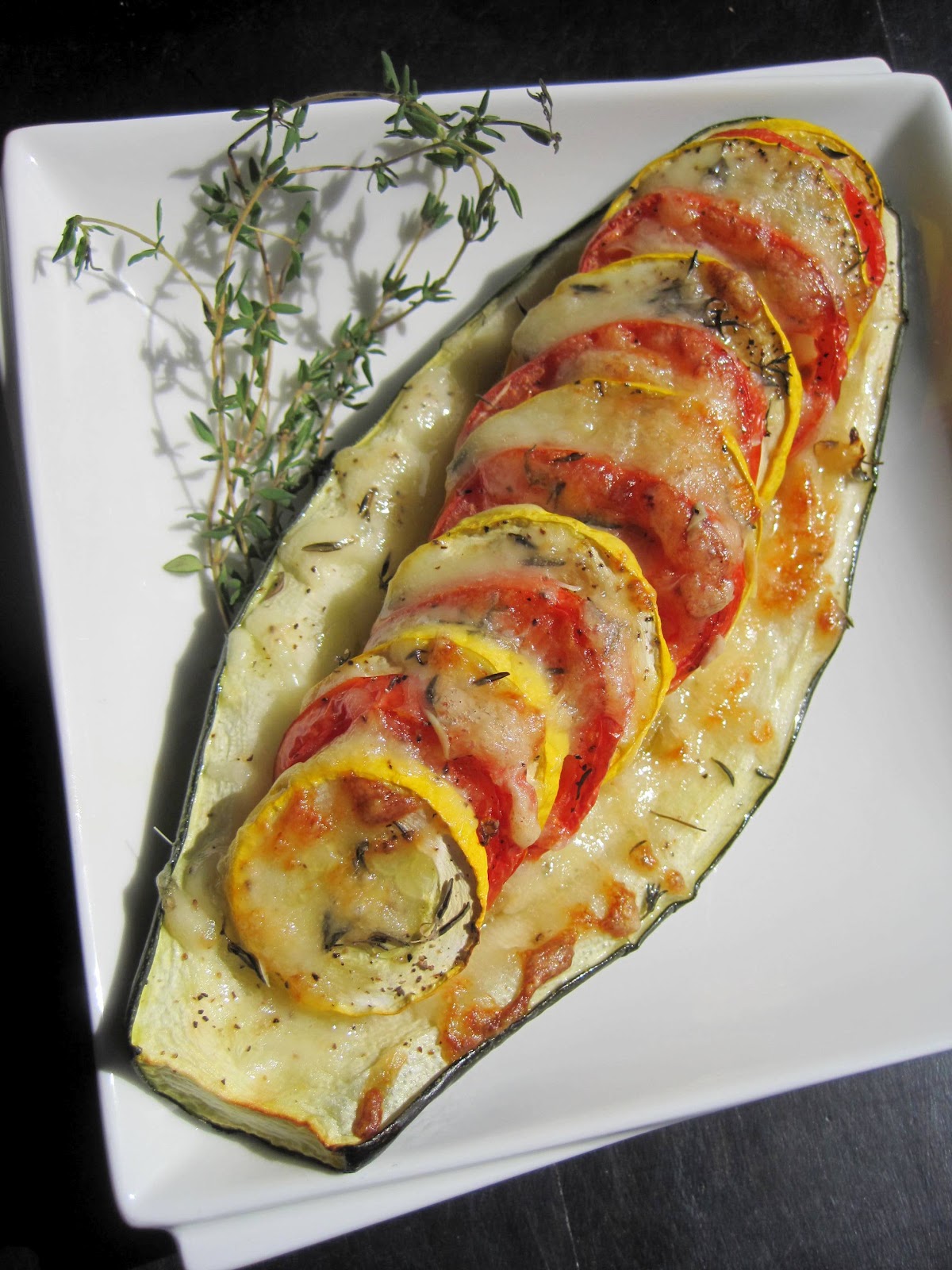 Lemons and Lima Beans vegetable tianstuffed zucchini