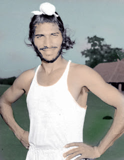 Milkha Singh black and white photo retouched