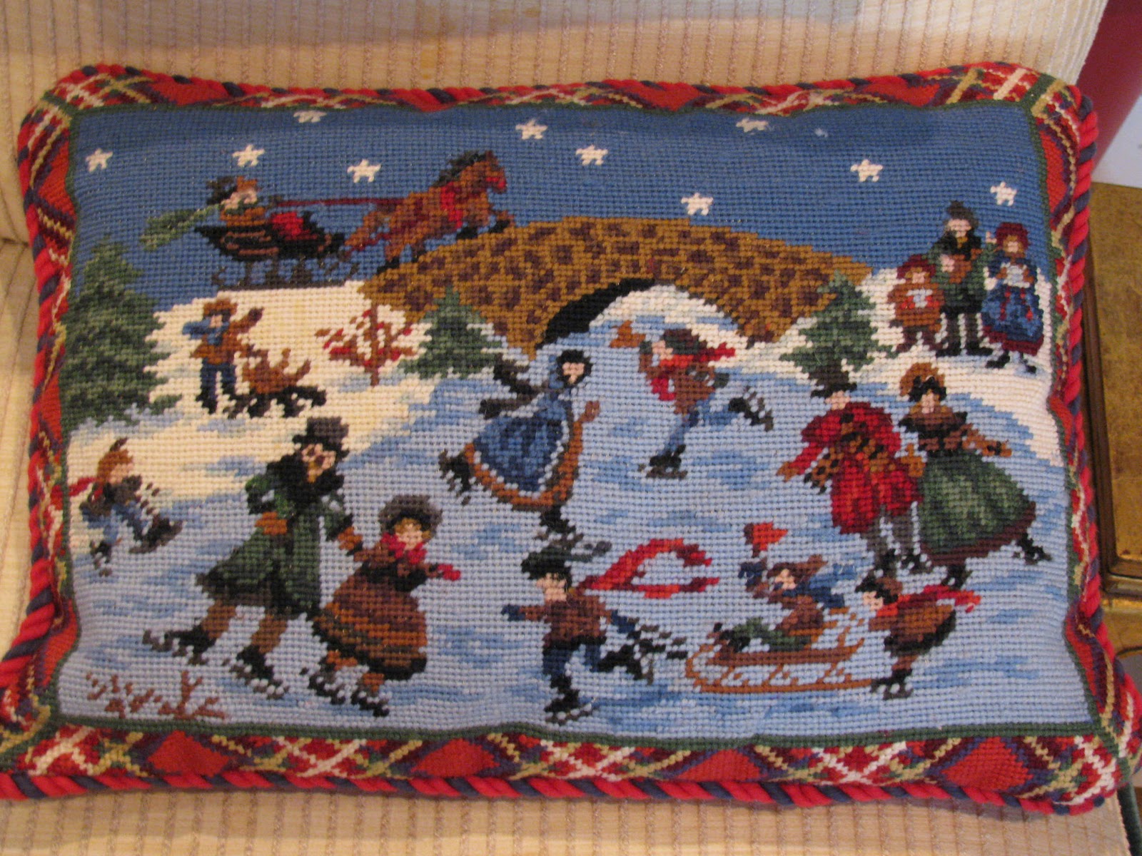 MAY DAYS Needlepoint Christmas Pillows