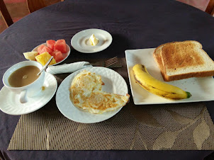 Breakfast at "African Gorilla guest house " in Entebbe