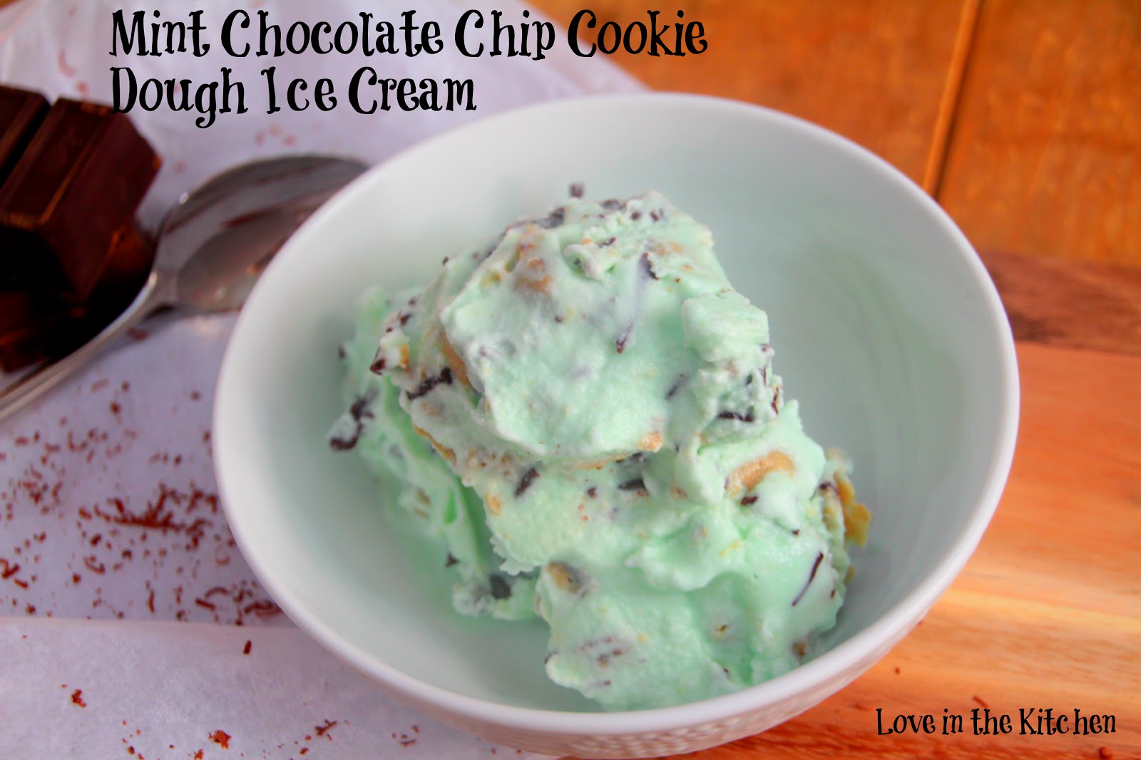 Love from the Kitchen Mint Chocolate Chip Cookie Dough Ice Cream