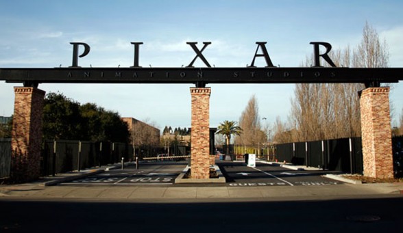 amazing pixar studios entrance design