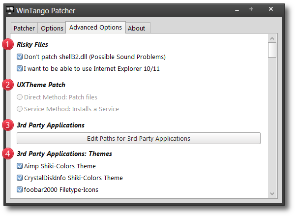 Image of Advanced Options
