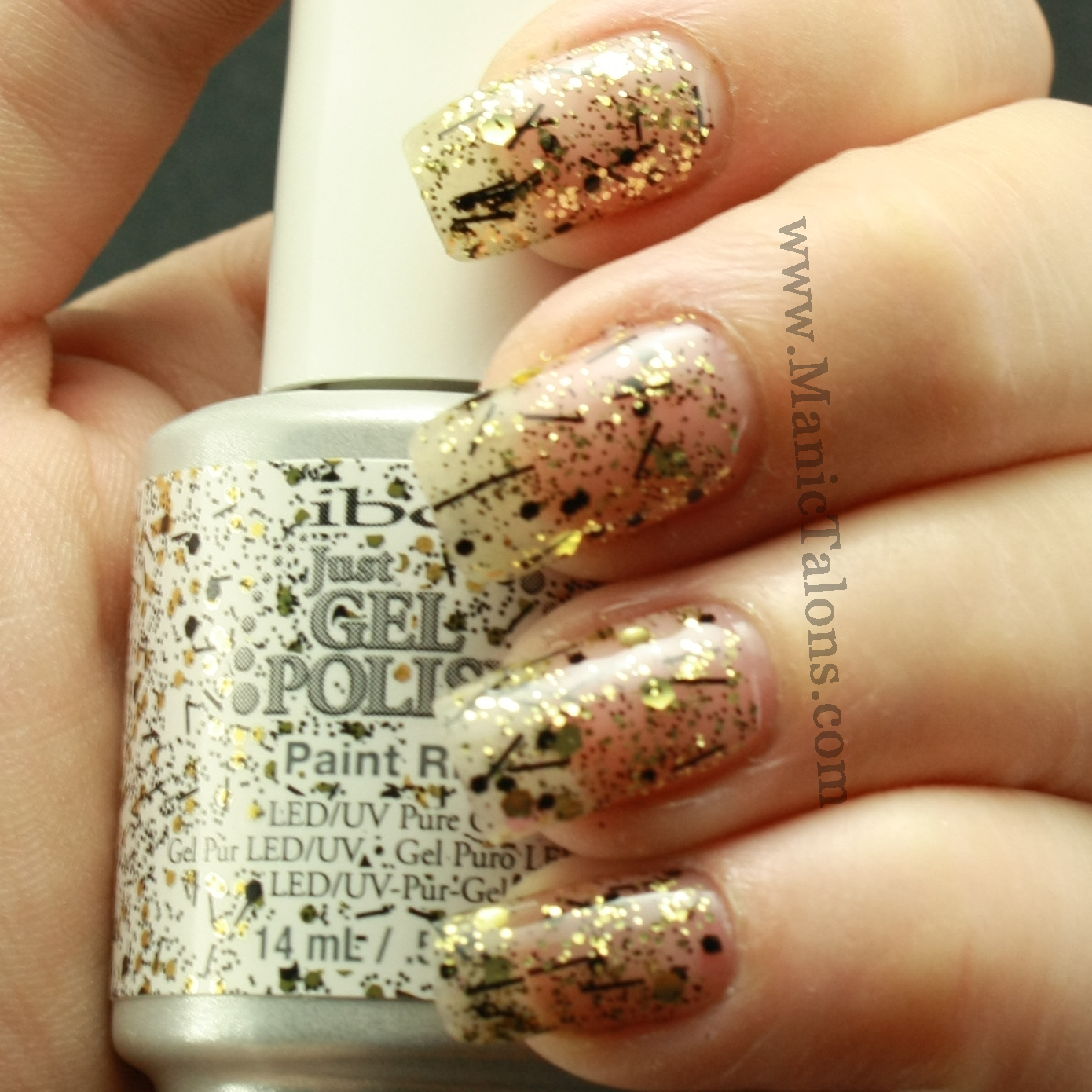 Manic Talons Nail Design IBD Just Gel Calligraffiti Collection Glitters