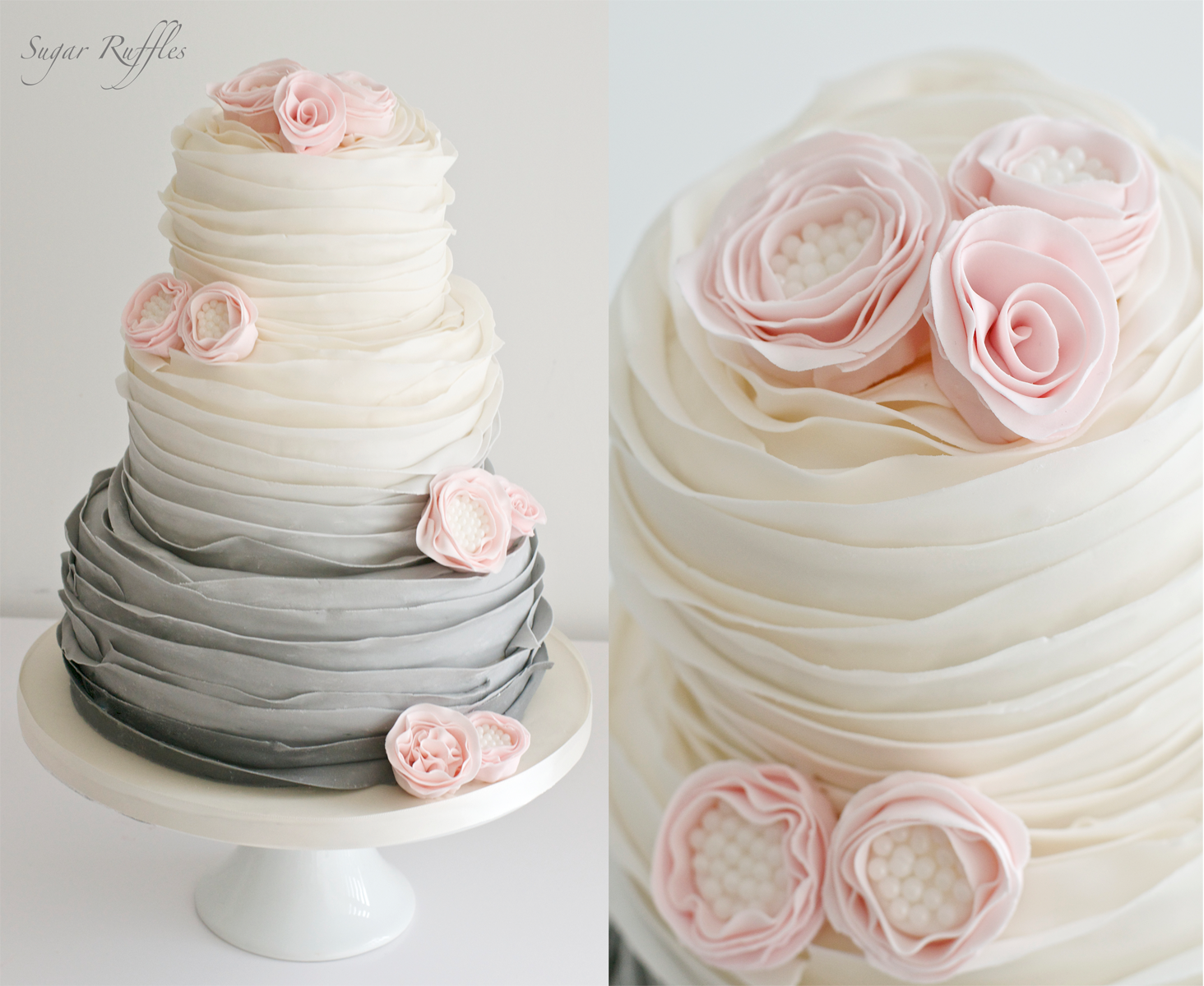 Rose Ruffle Wedding Cake Rose Ruffle Wedding Cake