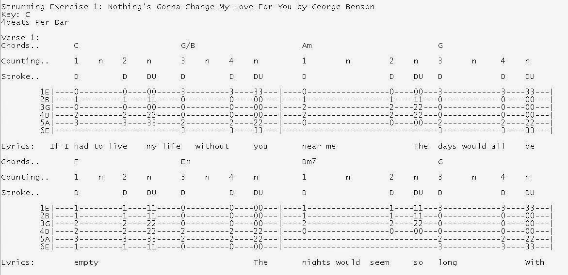 Latest Guitar Chord Lesson 5 Strumming Exercise 1 + 2 Nothing's