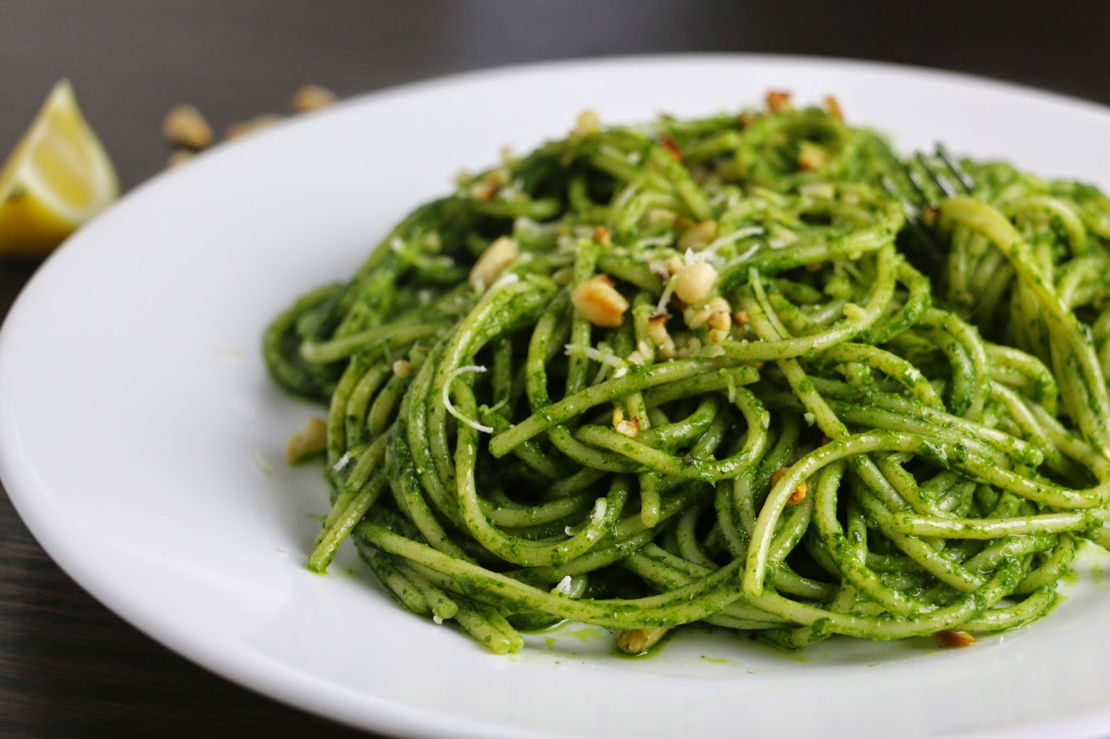 Spaghetti with Lemon Cavolo Nero Pesto
