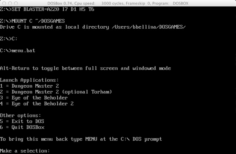 Tilting at Pixelated Windmills Simple Batch Program Launcher for DOSBox