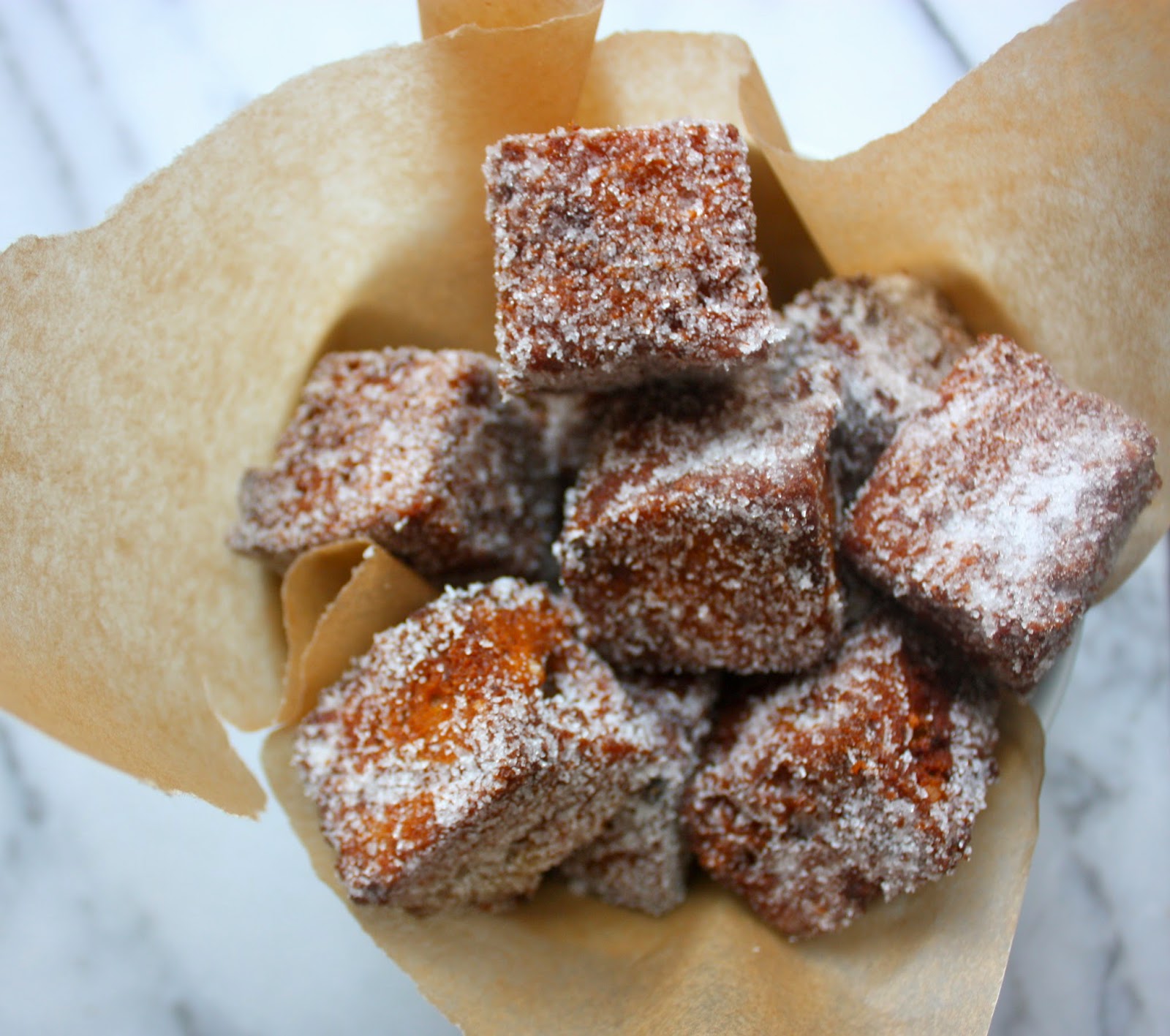 fried banana bread bites
