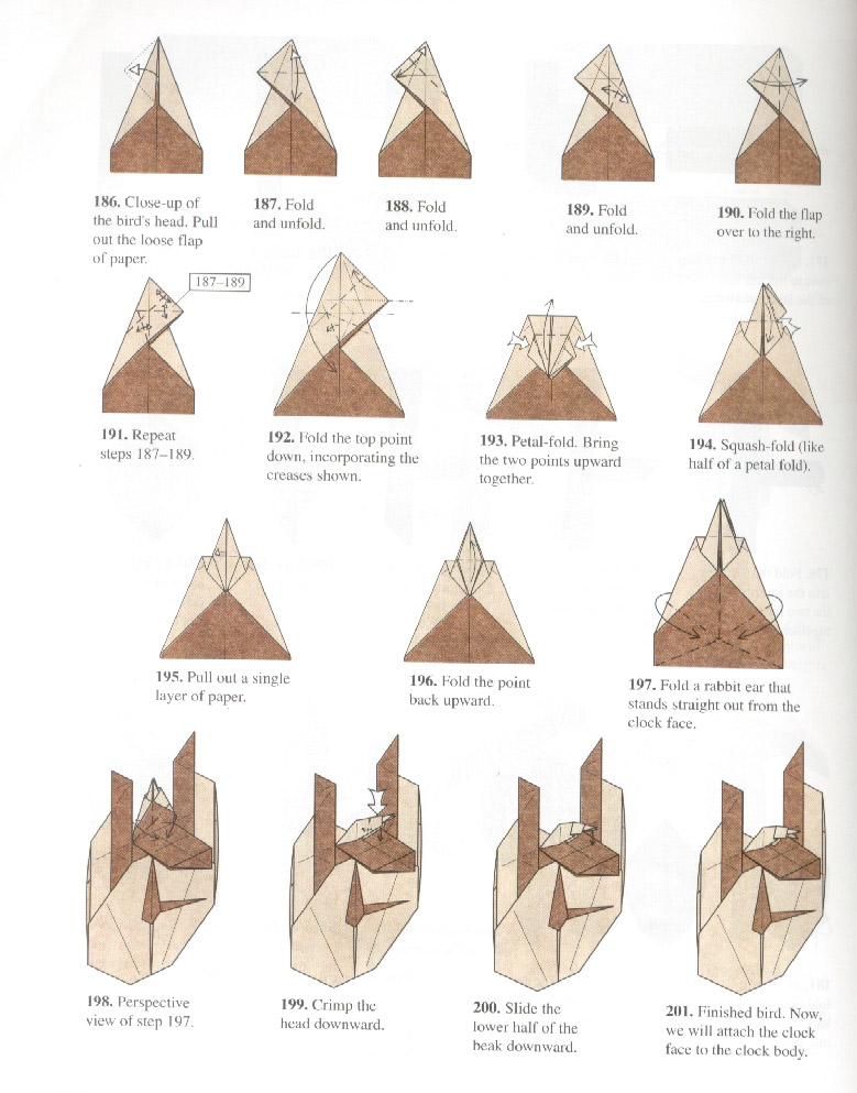 El arte del Origami Black Forest Cuckoo Clock