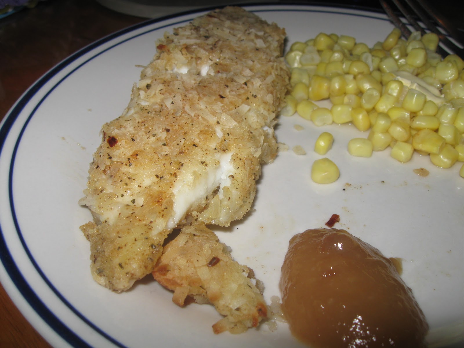 Sisters' Sweet Tooth Coconut Crusted Tilapia with Apricot Dipping