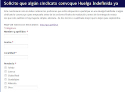 Profesores que solicitan la Huelga Ya