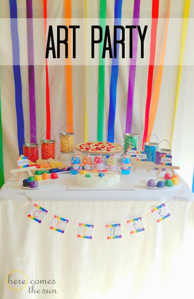 Art Birthday Party Here Comes The Sun