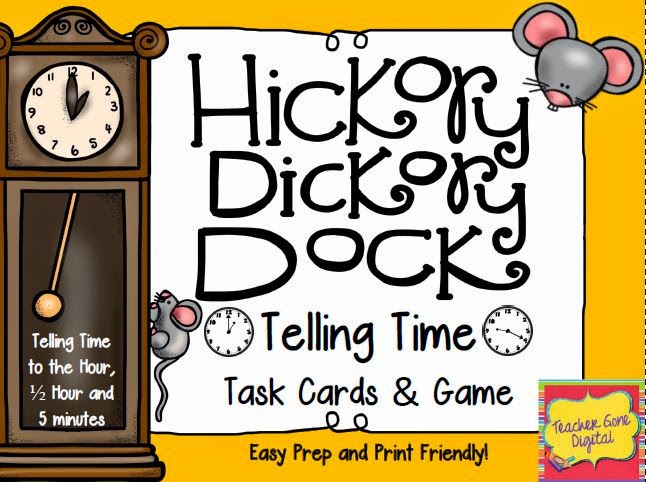 https://www.teacherspayteachers.com/Product/Hickory-Dickory-Dock-Telling-Time-Activities-and-Game-1752728