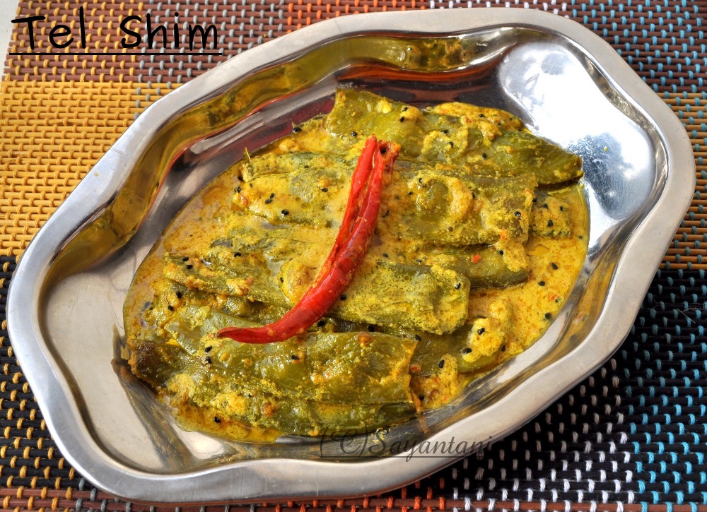 Tel Shim (Hyacinth Beans in mustard gravy) A Homemaker's Diary