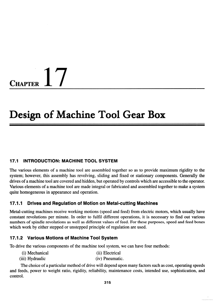 Design of Machine Tool Gear Box Mechanical Engineers