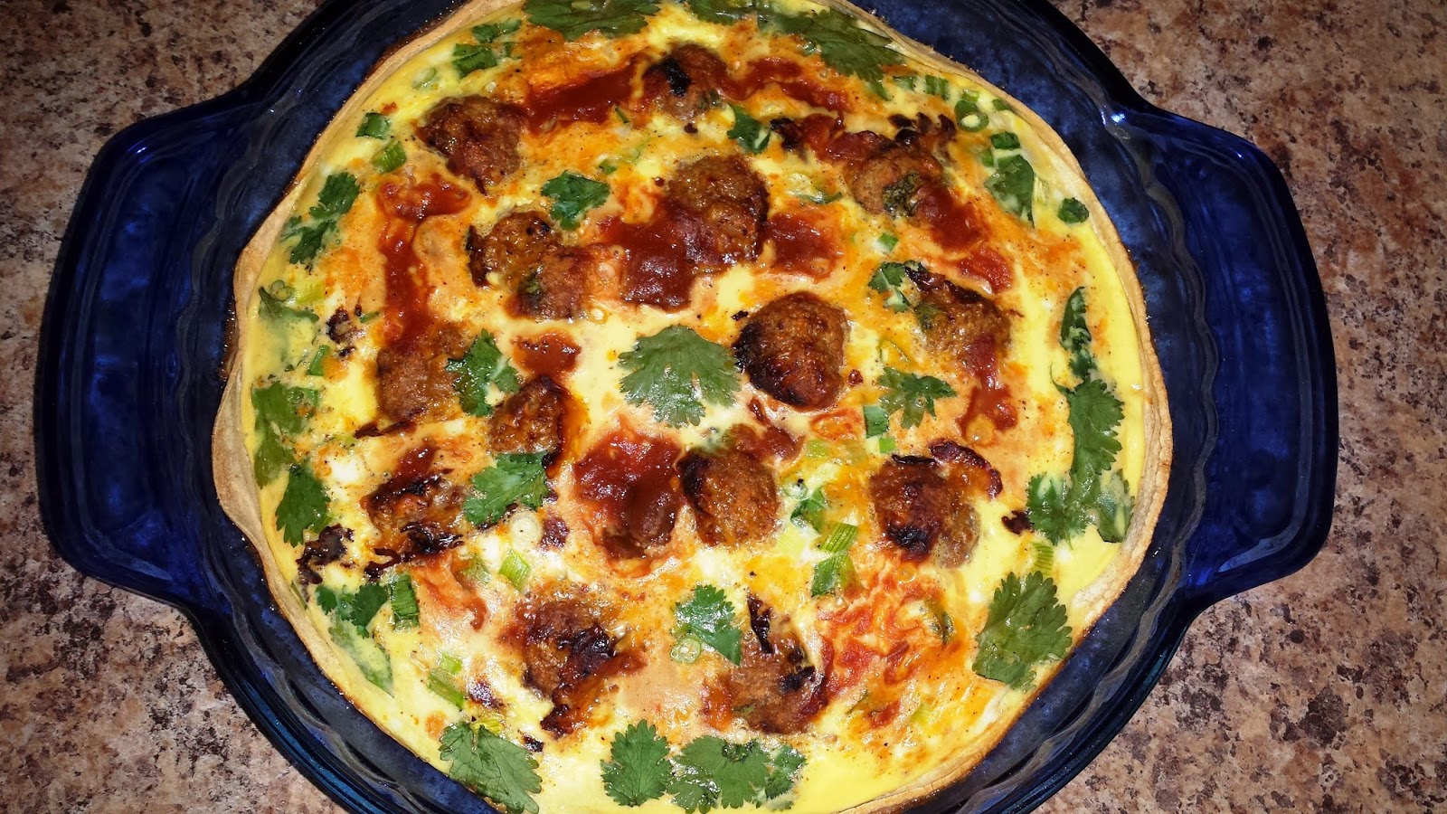 Rebecca's Amazing Creations Turkey Taco Meatball Quiche