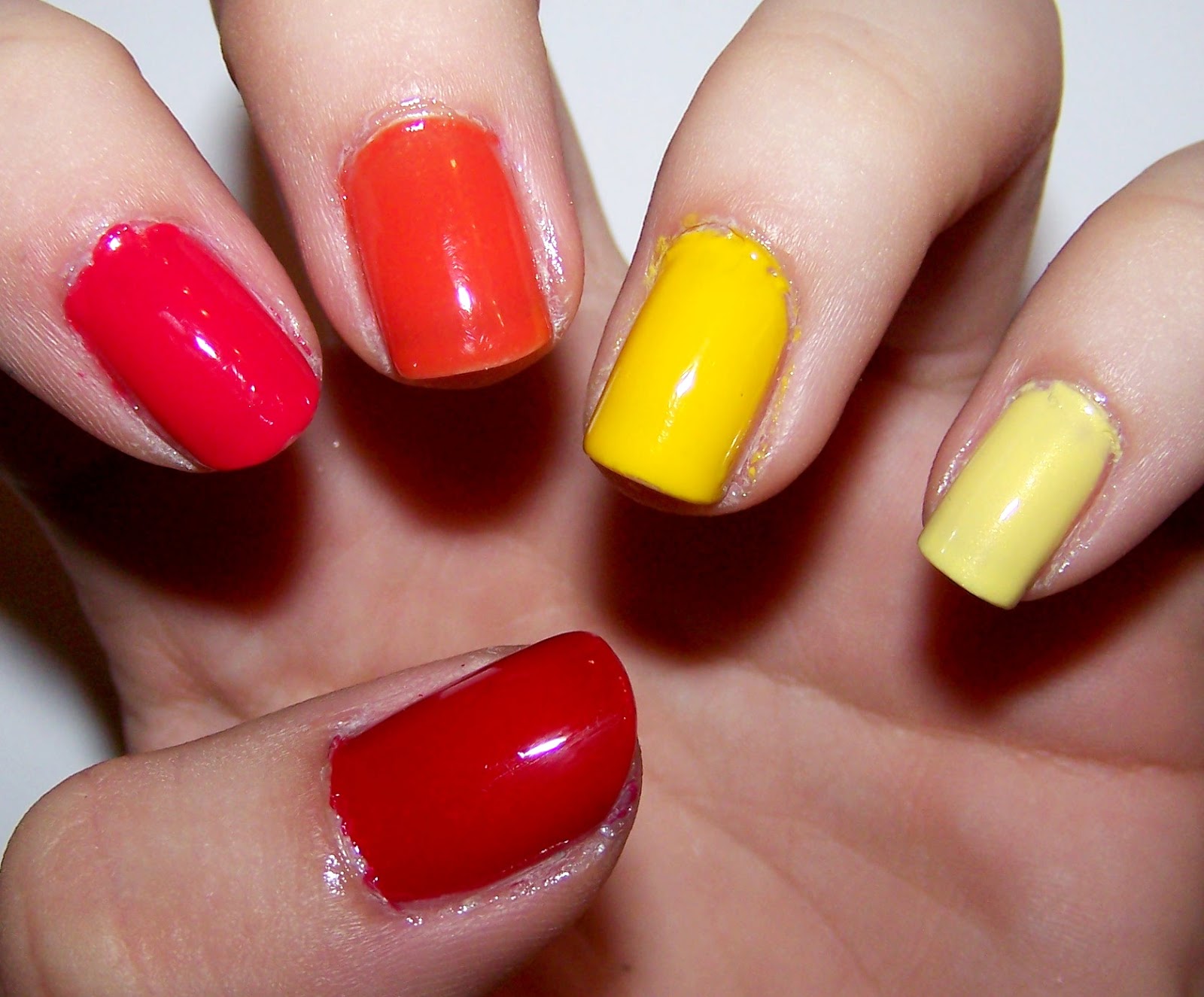 sunset ombre nail design