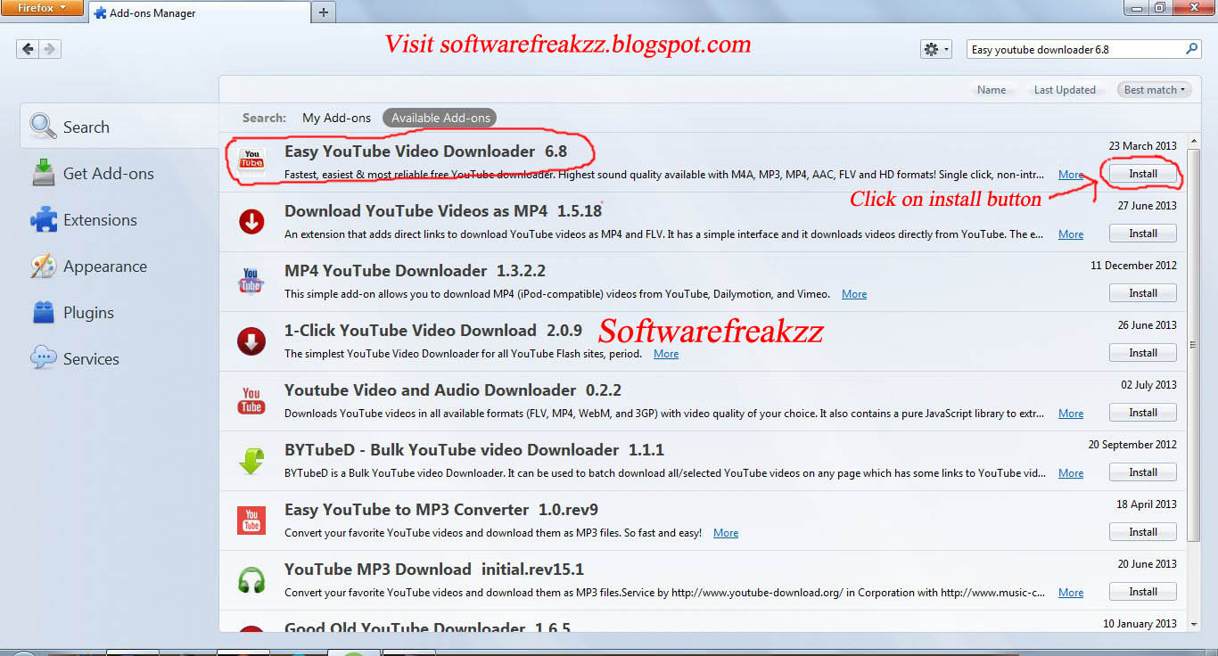 youtube downloader addon for firefox