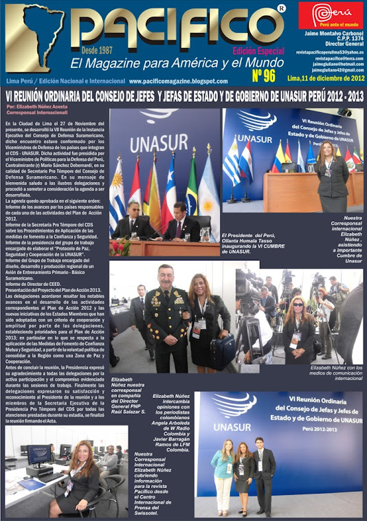 Revista Pacífico Nº 96 Edición Especial UNASUR