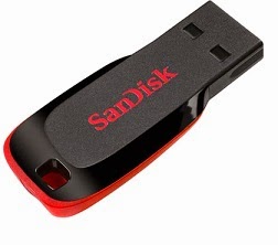 Sandisk Cruzer Blade USB Flash Drive 32 GB for Rs.375 and 64 GB for Rs.476