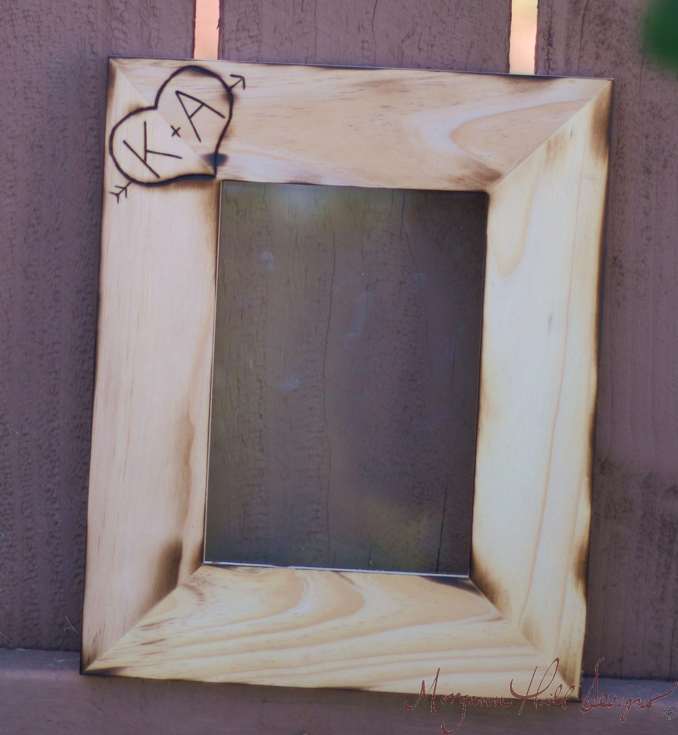 Hill Designs Rustic Chic Personalized Wood Frame Wedding Gift