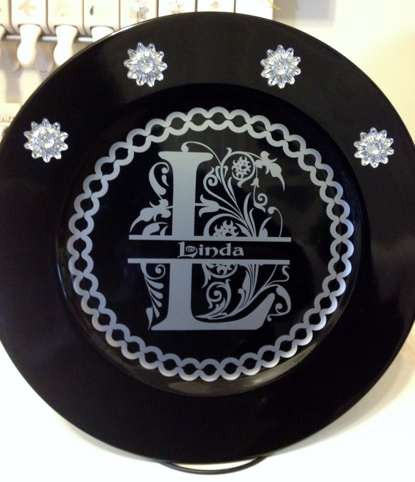 Danita's Designs!!! Charger Plate Initials