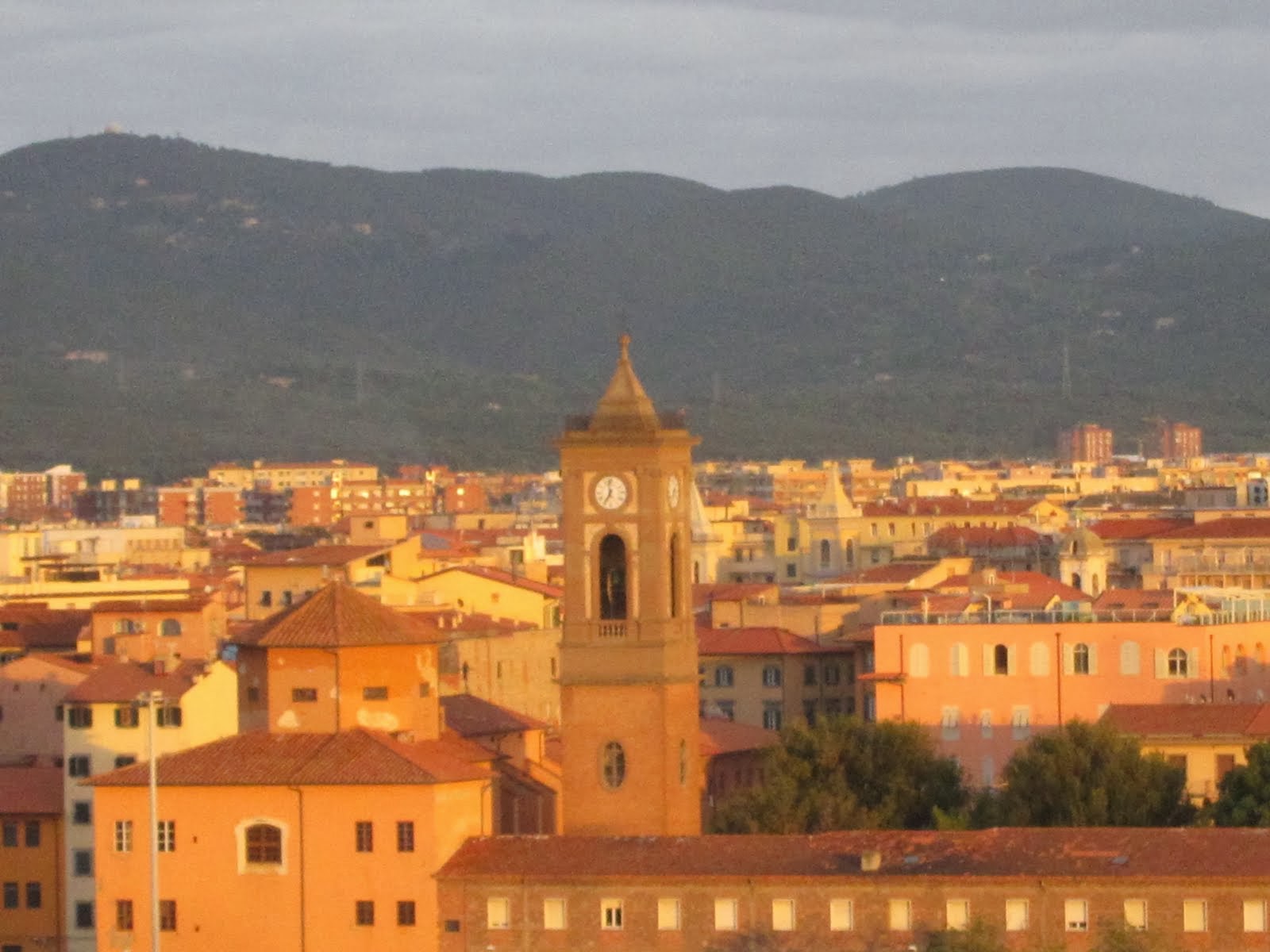 Livorno Italy at sunset