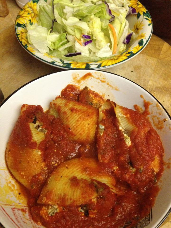 Italian Sausage and Spinach Stuffed Shells