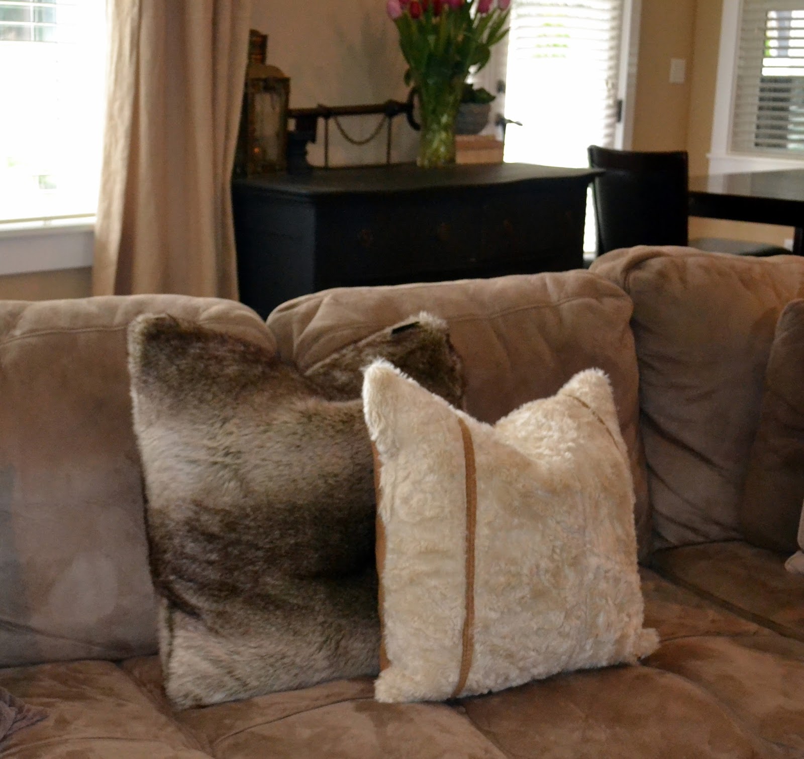 Leather coat turned into a pillow for around 2 Rachel Teodoro