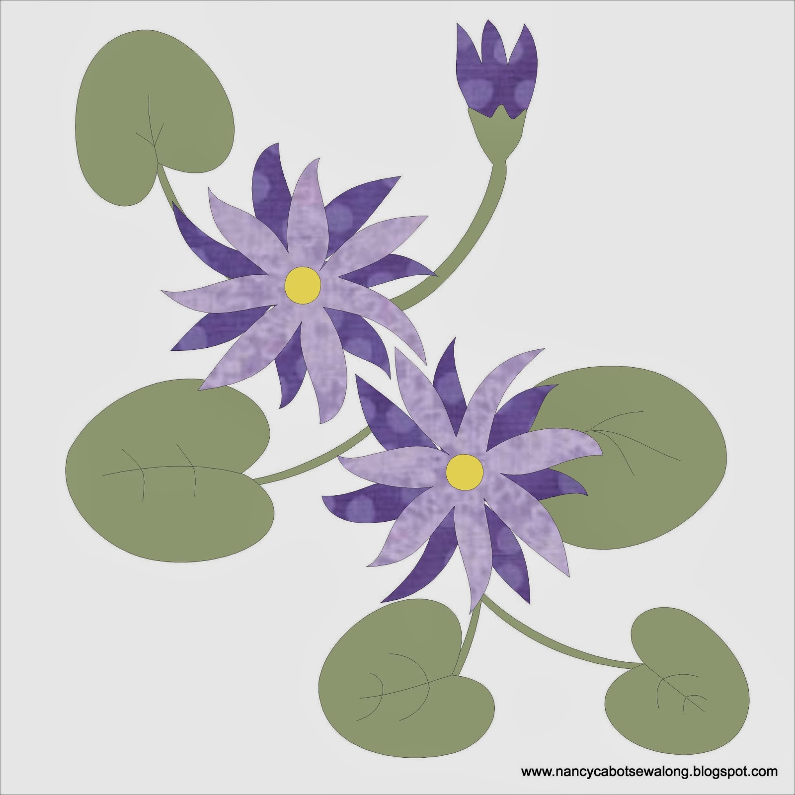 Moore About Nancy Lotus Blossoms quilt block