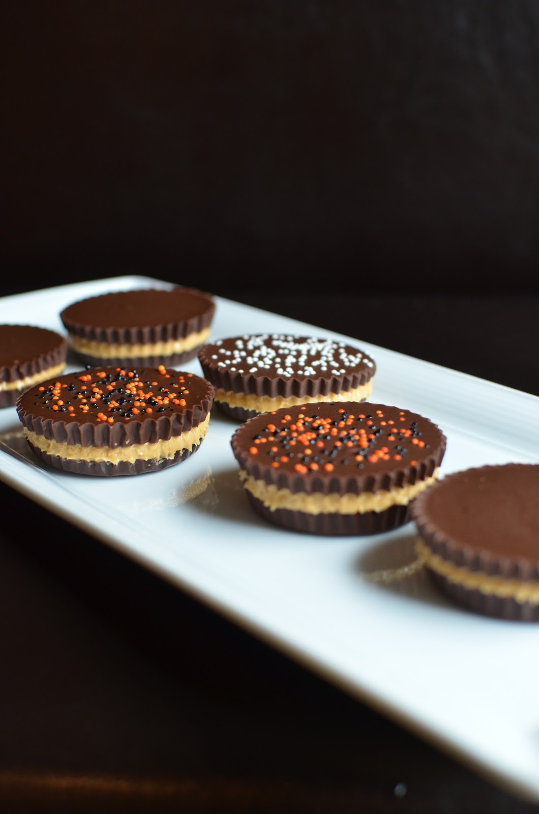 Playing with Flour Homemade peanut butter cups (for Halloween)