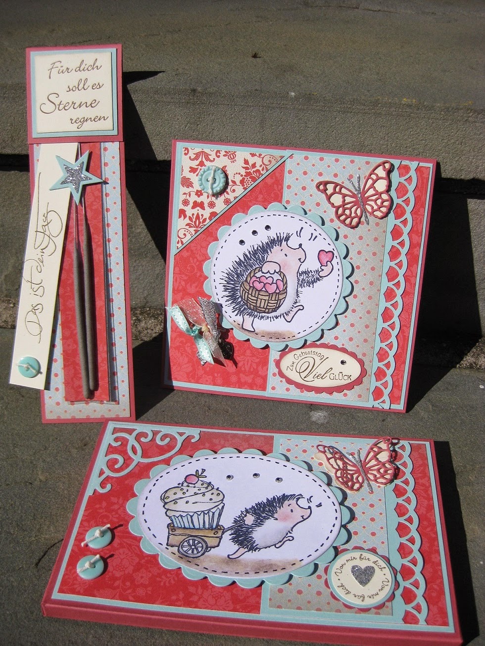 Maikreations Hedgehog Birthday Cake Card