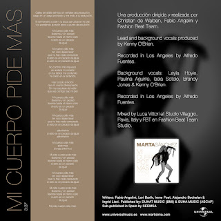 "MI CUERPO PIDE MAS" Numero #2 en Itunes 2 creditosportadaj