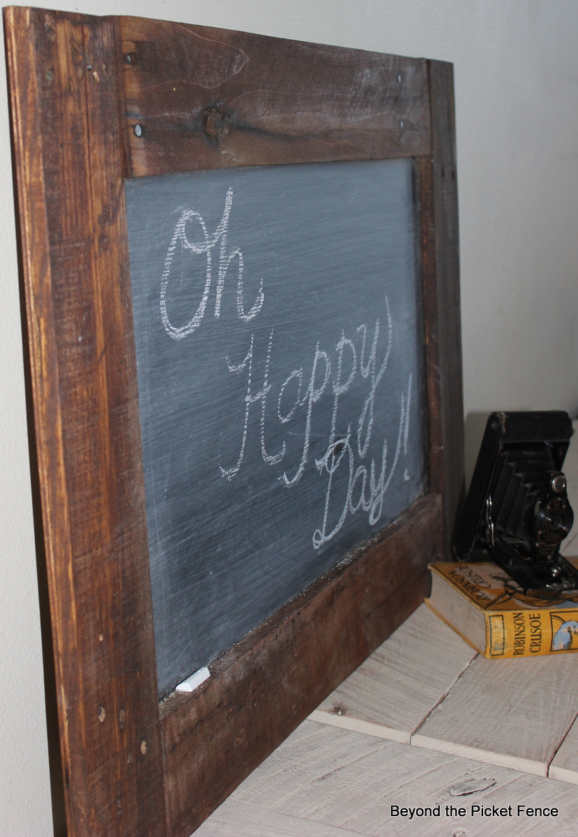 Beyond The Picket Fence Rustic, Reclaimed Chalkboard