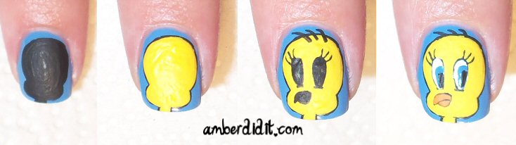 Sylvester and Tweety nails.
