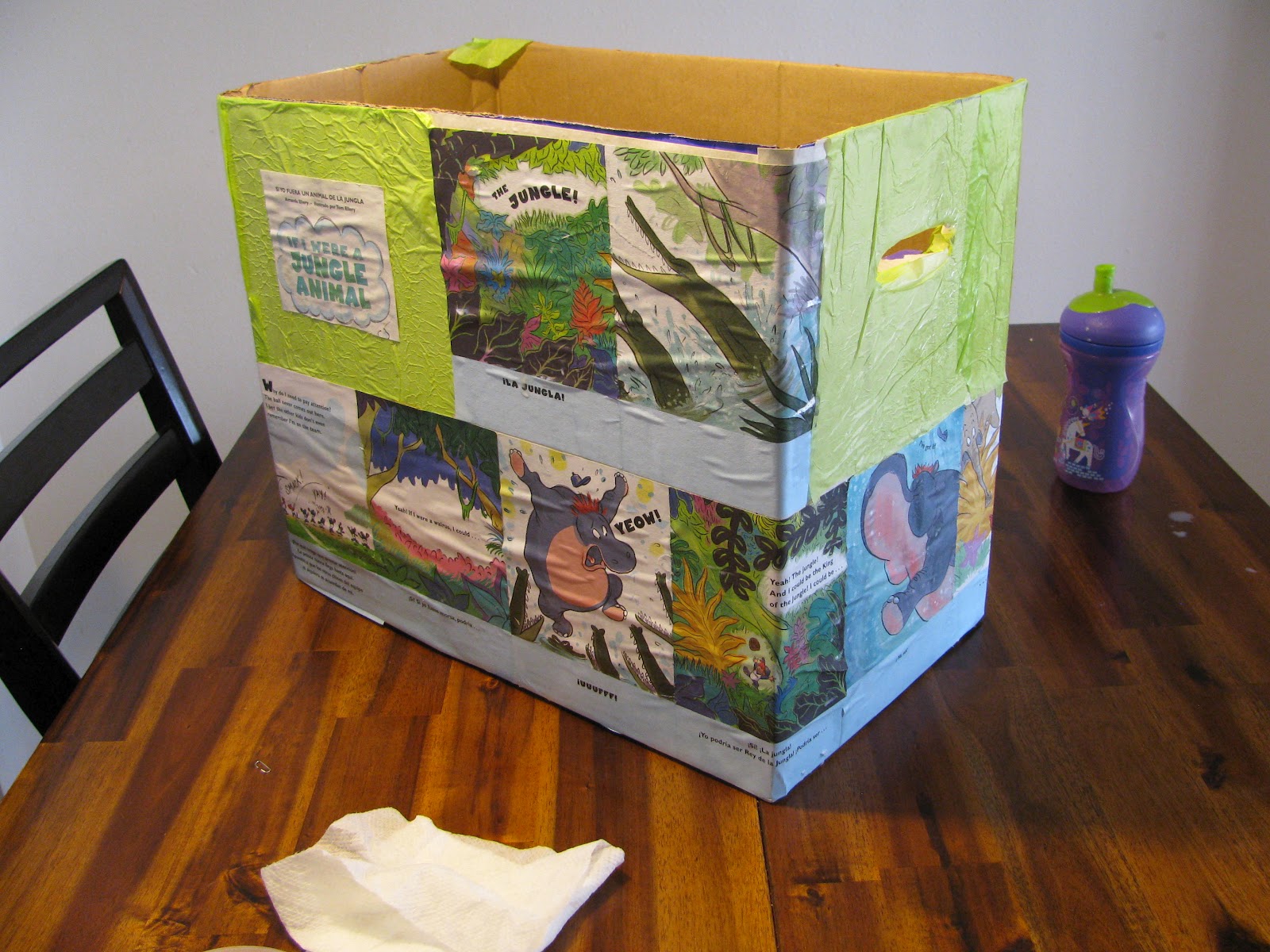 Reuse Diaper Boxes to Make Cute Toy Bins