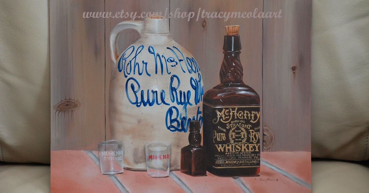 McHenry Whiskey - Whiskey Collectors Still Life Painting